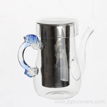 Best Selling Borosilicate Glass Flower Teapot